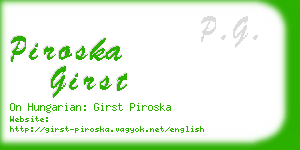 piroska girst business card